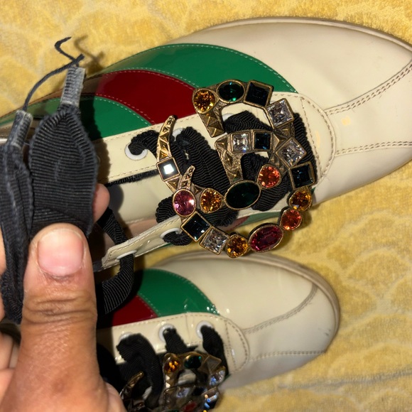 Gucci Vernice Crystal Patent Leather Trainers - Picture 4 of 14